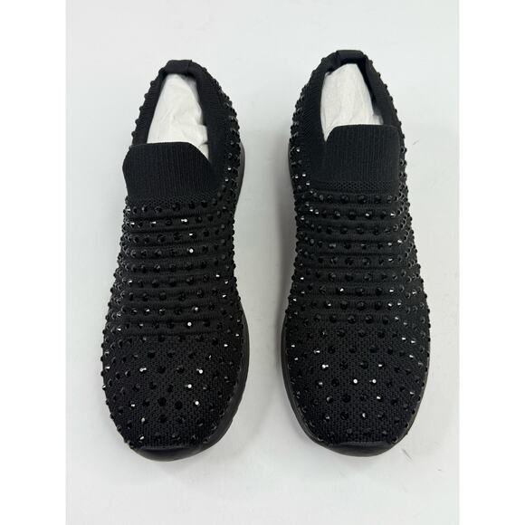 Kenneth Cole Reaction Cameron Jewel Knit Joggers Sneakers Shoes Size 8W Black - Picture 4 of 6